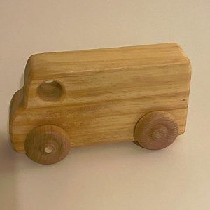 Wooden Kids Van on Wheels